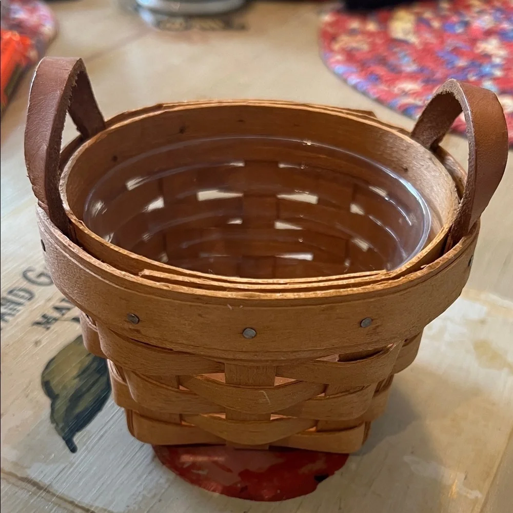 Longaberger Hostess Only Mini Basket, with plastic protector. Mint